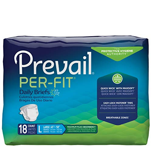 Prevail Per-Fit Maximum Plus Absorbency Incontinence Briefs Large 18-Count