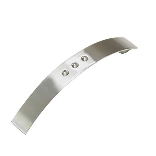 10 Pack Stain Nickel Cabinet Pulls and Knobs 3.8 inch Hole Spacig Drawer Dresser Pull Handles Arch Shape Kitchen Bedroom Hardware Pulls