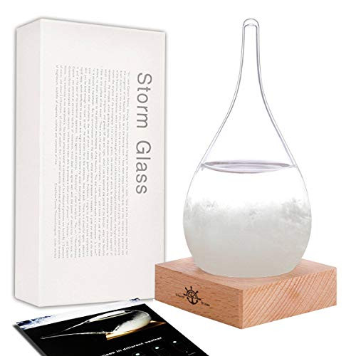 FUNOHYE Old Captain Storm Glass Weather Predictor Robert Fitzroy Forecast Bottle Creative Stylish Decorative Desktop Water Drops Weather Station predicting FUNOHYE Old Captain Storm Glass Weather Predictor Robert Fitzroy Forecast Bottle Creative Stylish Decorative Desktop Water Drops Weather Station predicting