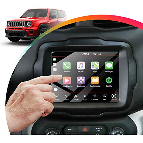 Navigation Screen Protector Compatible with Jeep Renegade 2018-2020 2021Aillestuo 9H Premium Tempered Glass-Precision Cut-Scratch Resistant-Bubble Free-8.4 inch-