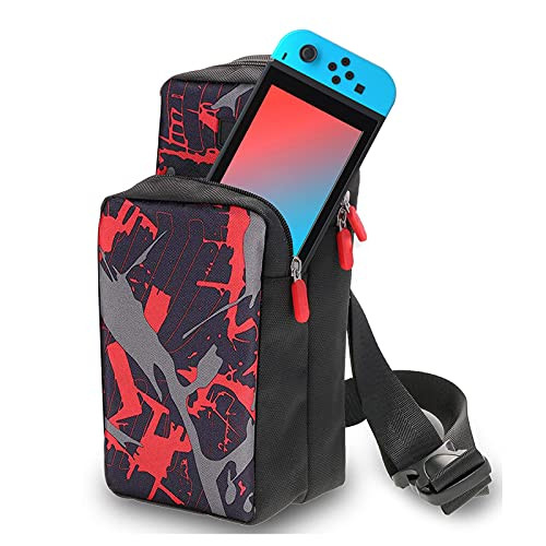 LYCEBELL Travel Bag for Nintendo Switch Portable Shoulder Bag Backpack for Nintendo Switch Accessories Console Dock Charger iPad Joy and Con Grip -Black-