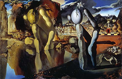 Salvador Dali - Metamorphosis of Narcissus, Size 14x24 inch, Poster art print wall décor