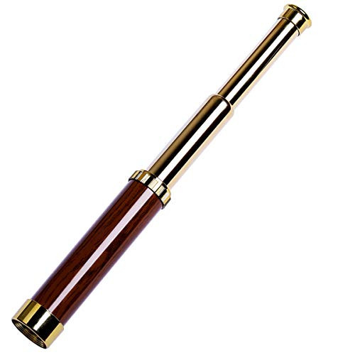 hiSCI Retro Pirate Monocular Telescope for Kids and Adults Handheld Collapsible Brass Telescope 25x30 Zoomable Portable Pirate Spyglass for Games Watching Hunting Hiking Travelling and More hiSCI Retro Pirate Monocular Telescope for Kids and Adults Handheld Collapsible Brass Telescope 25x30 Zoomable Portable Pirate Spyglass for Games Watching Hunting Hiking Travelling and More