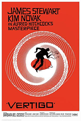 Studio B Alfred Hitchcock's Vertigo Laminated Movie Poster - 24.5" x 36.5"