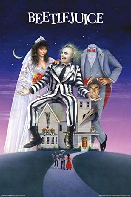 Studio B Laminated Beetlejuice Movie Poster 24x36 inch