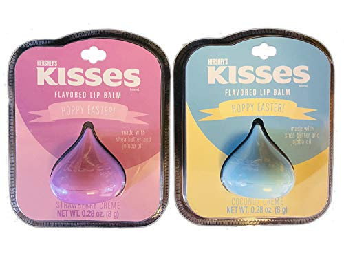 Kisses Flavored Lip Balm 0.28 Oz Pack Of 2 2 Flavors Strawberry And Coconut Made with Shea Butter And Jojoba Oil Kisses Inspired Lip Balm For Kids Choose Your Flavor -2 Flavors-