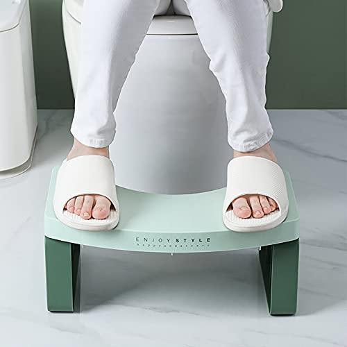 Poop Stool Toilet Step Stool Splicable Toilet Stool Bathroom Potty Stool Toilet Step Stool for Adults and Kids Splicable Poop Stool 7'' Height Squat Aid Stool -Green-