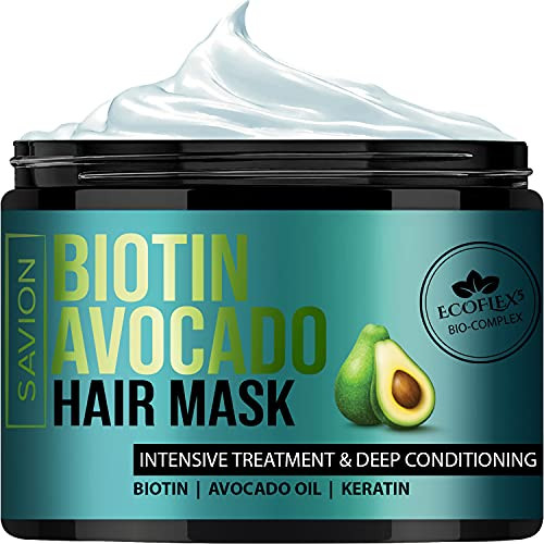 Avocado Oil and Biotin Hair Mask for Hair Intensive Treatment and Deep Conditioning - ECOFLEX5 Complex Infused with Natural Keratin Collagen Shea Butter Argan Oil Jojoba Oil and Almond Oil Avocado Oil and Biotin Hair Mask for Hair Intensive Treatment and Deep Conditioning - ECOFLEX5 Complex Infused with Natural Keratin Collagen Shea Butter Argan Oil Jojoba Oil and Almond Oil