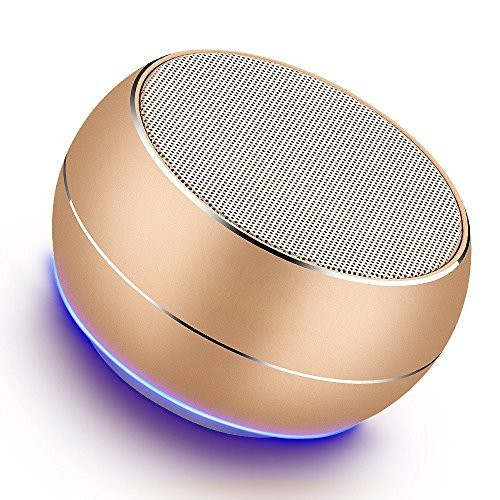 Portable Bluetooth Speakers-Lenrue Mini Wireless Outdoor Rechargeable Speakers with LED,Built-in-Mic,Handsfree Call,AUX Line,TF Card,HD Stereo Sound and Bass for Iphone Ipad Android Phone Gold Portable Bluetooth Speakers-Lenrue Mini Wireless Outdoor Rechargeable Speakers with LED,Built-in-Mic,Handsfree Call,AUX Line,TF Card,HD Stereo Sound and Bass for Iphone Ipad Android Phone Gold