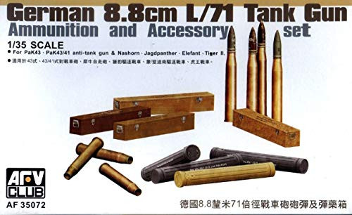 German 8.8cm L-71 Tank Gun Ammo-Accessory Set for Pak 43-41 1-35 AFV Club