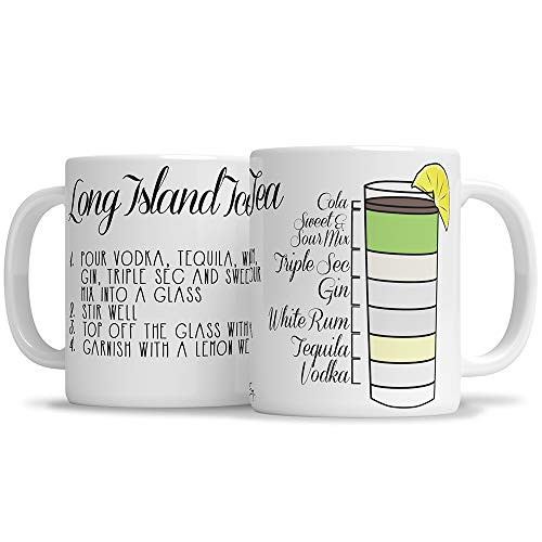 Ceramic Novelty Gift Mug Long Island Iced Tea Recipe By Twisted Envy 15 OZ