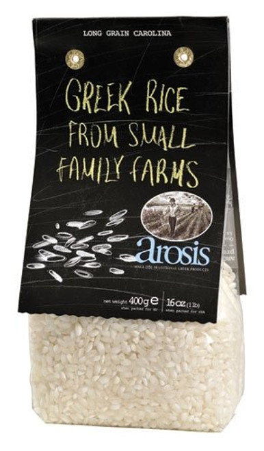 Arosis Greek Long Grain Rice Carolina Serron 14 oz 3 Pack