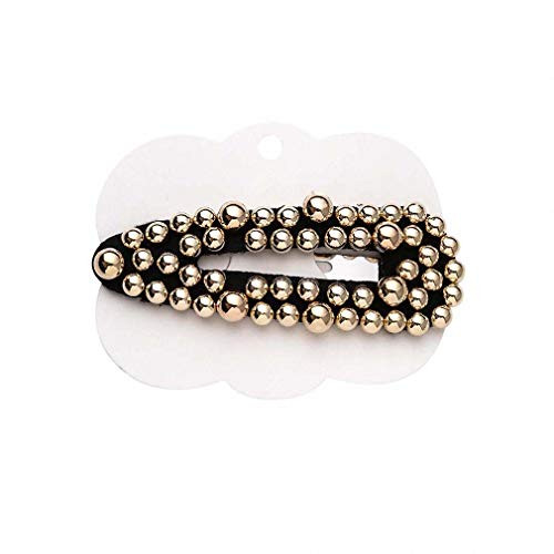 Pudwy Matte Gold Pearl Beaded Hair Clip Bobby Pins Hair Pins Snap Barrettes Women Hairgrips Hair Accessories E