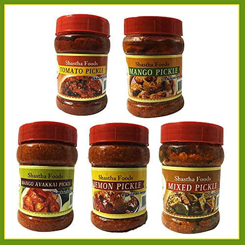 Shastha Combo Pack Pickle -Lemon Pickle-300gms Mango Avakkai Pickle-300gms Mango Pickle-300gms Mixed Pickle-300gms Tomato Pickle-300gms- -B-PS- Shastha Combo Pack Pickle -Lemon Pickle-300gms Mango Avakkai Pickle-300gms Mango Pickle-300gms Mixed Pickle-300gms Tomato Pickle-300gms- -B-PS-
