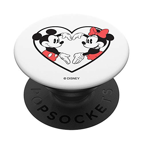 Disney Mickey Minnie Heart PopSockets PopGrip- Swappable Grip for Phones  and  Tablets