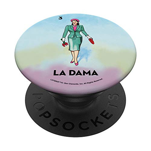 Loteria La Dama The Woman. PopSockets PopGrip- Swappable Grip for Phones  and  Tablets