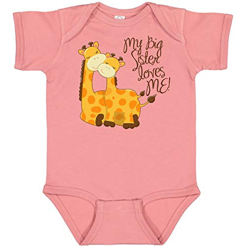 inktastic My Big Sister Loves Me Infant Creeper 6 Months Mauve 265d8