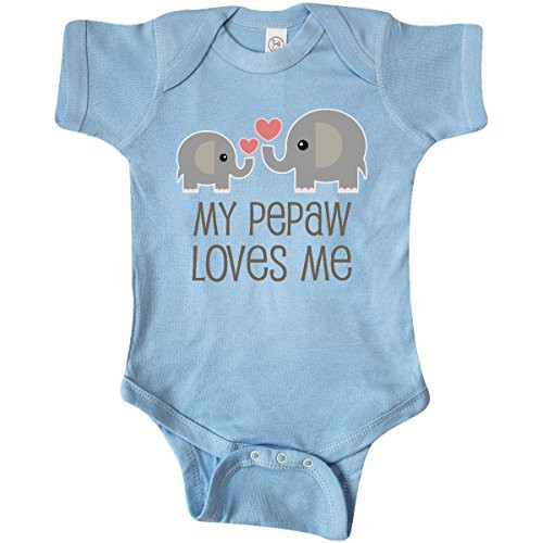 inktastic My Pepaw Loves Me Grandson Infant Creeper 6 Months Light Blue 28c68