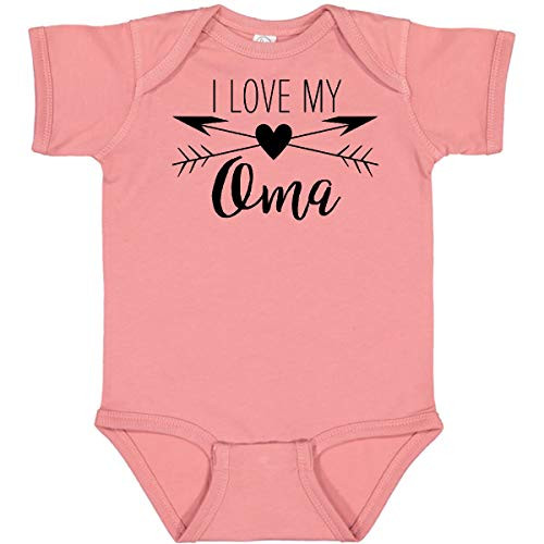 inktastic I Love My Oma Heart and Arrows Infant Creeper 6 Months Mauve 2a52a