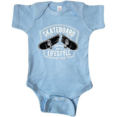 inktastic Skateboard Lifestyle Infant Creeper 6 Months Light Blue 2c6ae