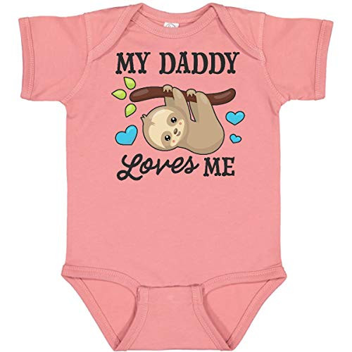 inktastic My Daddy Loves Me with Sloth and Infant Creeper 6 Months Mauve 2f1fc