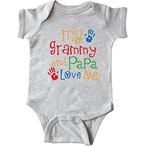 inktastic Grammy and Papa Love Me Infant Creeper Newborn Heather Grey 3033b inktastic Grammy and Papa Love Me Infant Creeper Newborn Heather Grey 3033b