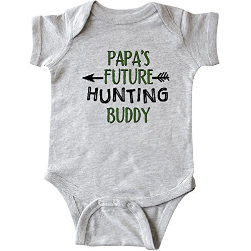 inktastic Papas Future Hunting Buddy Infant Creeper Newborn Heather Grey 31a1c