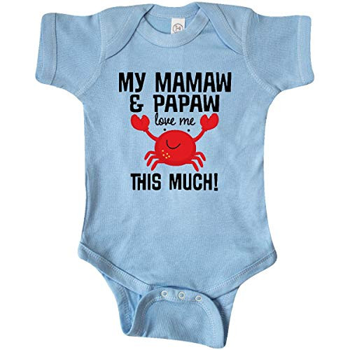 inktastic Mamaw Papaw Love Me Infant Creeper Newborn Light Blue 33948