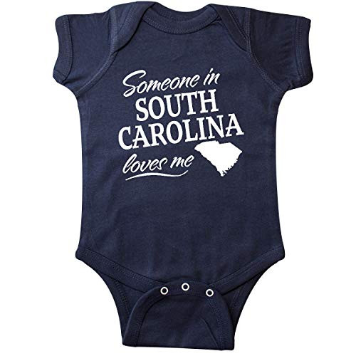 inktastic Someone in South Carolina Loves Me Infant Creeper 12 Months Navy Blue inktastic Someone in South Carolina Loves Me Infant Creeper 12 Months Navy Blue
