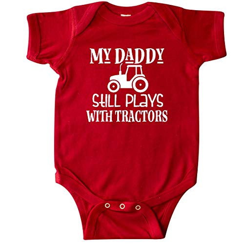 inktastic Farmer My Daddy Still Plays with Infant Creeper Newborn Red 33b92