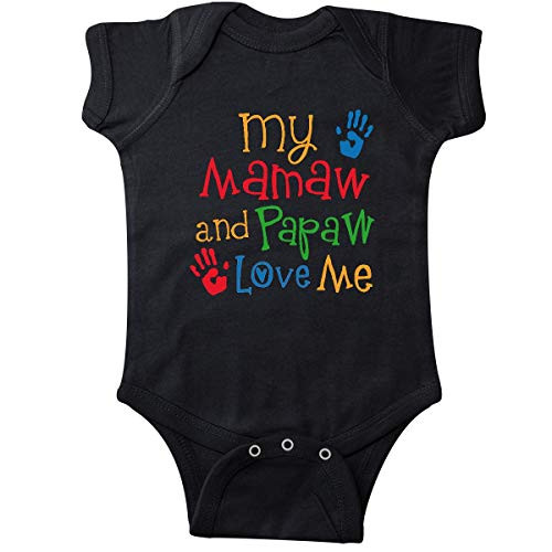 inktastic Mamaw and Papaw Love Me Infant Creeper 6 Months Black 34548 inktastic Mamaw and Papaw Love Me Infant Creeper 6 Months Black 34548