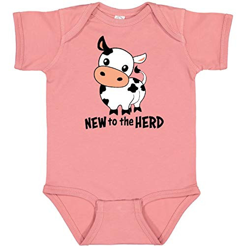 inktastic New to The Herd Cute Cow Infant Creeper 6 Months Mauve 34598
