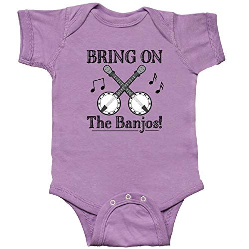 inktastic Banjo Music Bluegrass Infant Creeper 6 Months Lavender