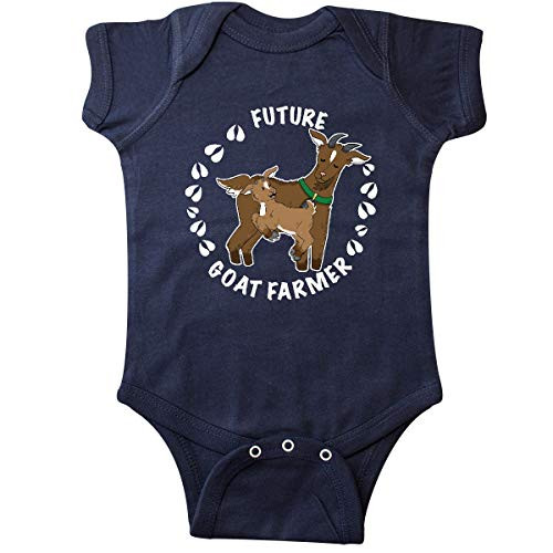 inktastic Future Goat Farmer with Cute Goats Infant Creeper Newborn Navy Blue inktastic Future Goat Farmer with Cute Goats Infant Creeper Newborn Navy Blue