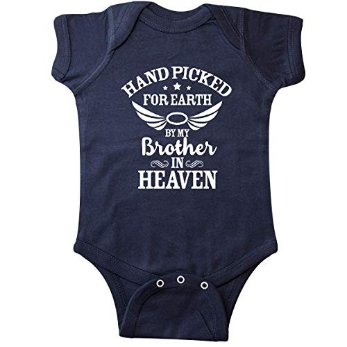 Inktastic Handpicked for Earth By My Brother Infant Creeper 6 Months Navy Blue