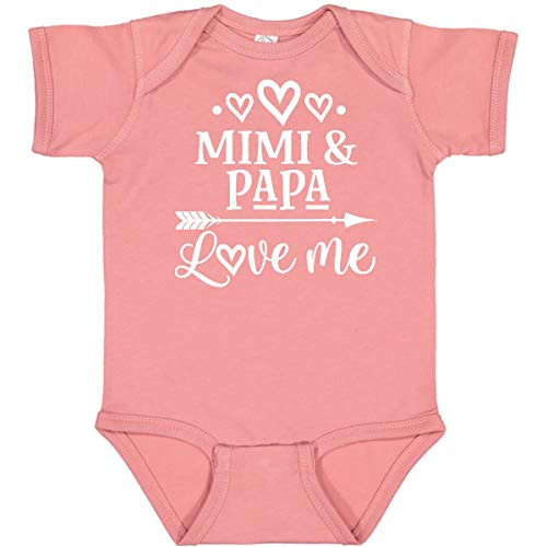 inktastic Mimi and Papa Love Me Gifts Infant Creeper 6 Months Mauve 39d0e