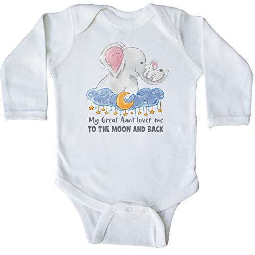 inktastic My Great Aunt Loves Me to The Long Sleeve Creeper 6 Months White 3b114