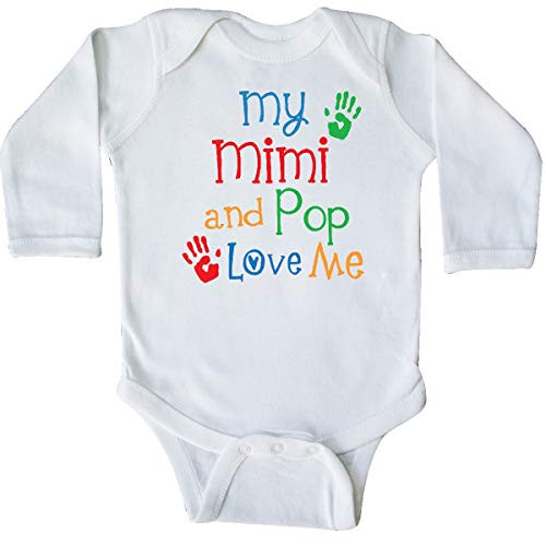 inktastic Mimi and Pop Love Me Long Sleeve Creeper Newborn White 3ef0d