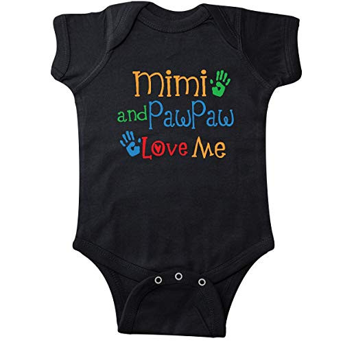 inktastic Mimi and Pawpaw Love Me Infant Creeper 6 Months Black 3ef49