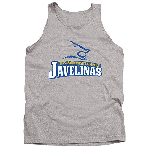 Texas A and M University-Kingsville Official Distressed Primary Unisex Adult Tank TopAthletic Heather Medium