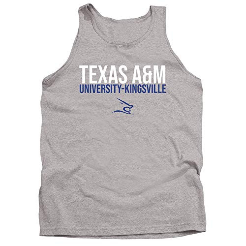 Texas A and M University-Kingsville Official Stacked Unisex Adult Tank TopAthletic Heather Medium