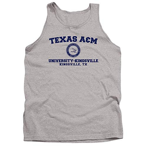 Texas A and M University-Kingsville Official Circle Logo Unisex Adult Tank TopAthletic Heather Large