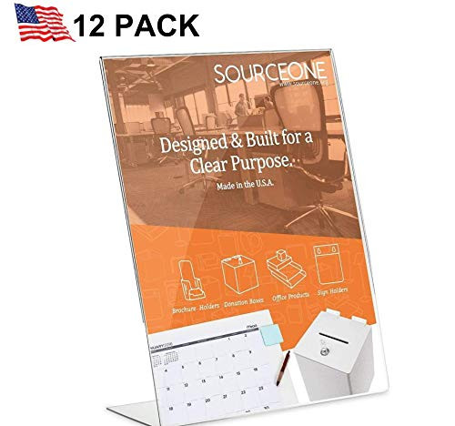 Source One 4 x 6 Inches Slant Back Clear Acrylic Sign Holder Ad Frame Picture Frame (12 Pack) Source One 4 x 6 Inches Slant Back Clear Acrylic Sign Holder Ad Frame Picture Frame (12 Pack)