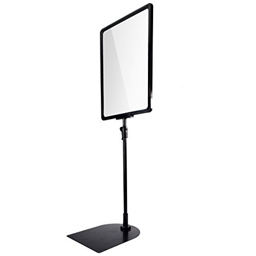 AIPP Adjustable Metal Poster Holder Store Display Stand with A4 Picture Frame, Black