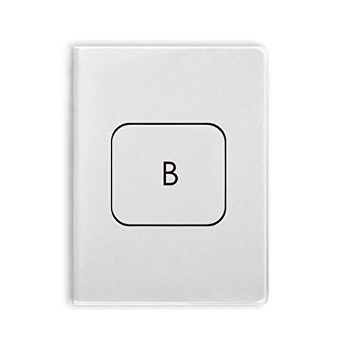 Keyboard Symbol B Art Deco Gift Fashion Notebook Gum Cover Diary Soft Cover Journal