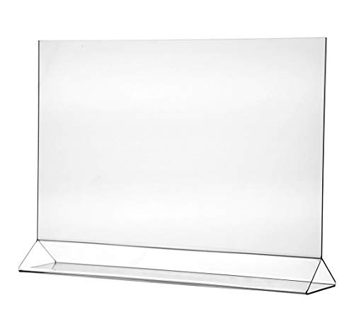 Marketing Holders Sign Holder Literture Flyer Display Stand 17"w x 11"h Double Sided View Horizontal Ad Photo Literature Flyer Frame Table