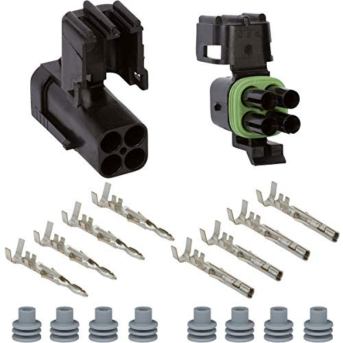 3 Sets of CustomConnectorKits Genuine Delphi -Aptiv- Weather Pack Single Assembly Kits -14-16 AWG 4 Way Square-