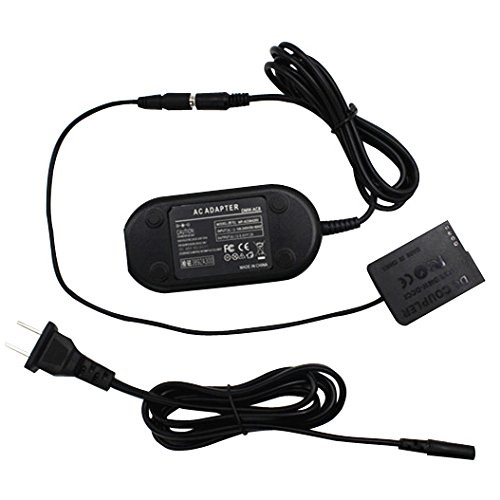 Camera AC Power Adapter Kit / Charger for Panasonic Lumix DMC-GH2 GH2M DMC-GX8 Camcorders with DMW-DCC8 DC Coupler, - Replacement for DMW-AC8 Plus DMW-DCC8, US Plug