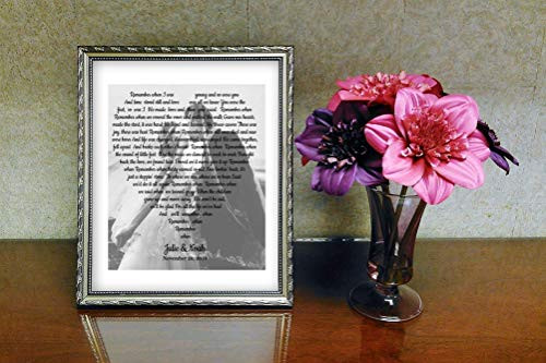 Valentines Day1st Anniversary Gift with Your Photo UNFRAMED First Dance Song Lyrics Personalized Anniversary Gift First Dance Song Print on Kodak ENDURA Lustre"E" Paper