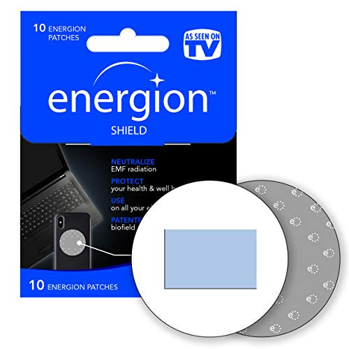 ENERGION Shield EMF Protection Stickers  Tesla Technology EMF Blocker Anti-Radiation Stickers  Radiation Blocker for Cell Phones Tablets and Other Electronics - 3G 4G 5G Blocker - 10 EMF Stickers